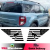 Unbranded 2pcs American Flag Rear Side Window Decals for Ford