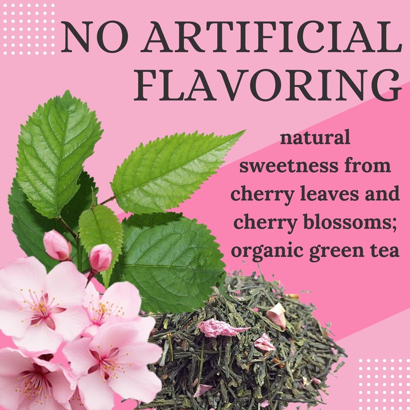 Chasandai Sakura Sencha Loose Leaf Tea, Organic Japanese Green Tea,