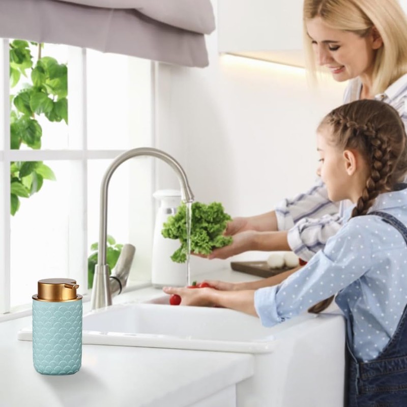 Foaming Soap Dispenser, Ceramic Foam Hand Dish Liquid Soap Dispenser