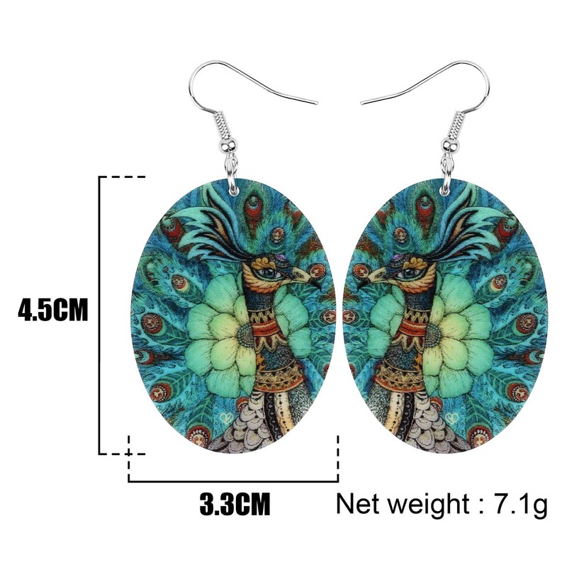 Bonsny - arete de diseño de búhos de pájaros, color