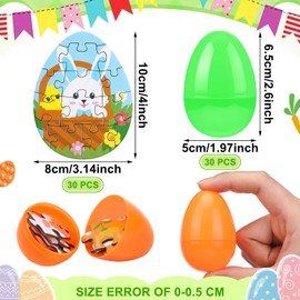 Gemscream 30 Sets Mini Easter Egg Puzzles for Kids Colorful Easter Eggs with Puzzles Mini Puzzles Game Egg Puzzles for Easter Party Favors Egg Hunt Supplies Easter Basket Fillers Goodie Bag Stuffers