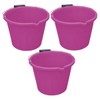 (Set of 3) Pink Plastic Builders Bucket 3 Gallon 14