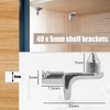 Zamety Pack of 40 Shelf Brackets Shelf Holder 5 mm