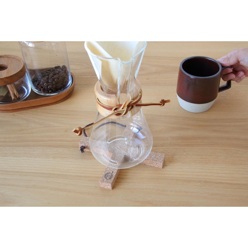 ワールド・クリエイト 組立式 コルク鍋敷き ナチュラル サイズ：約W15.4 D4 H1.5 58098