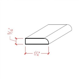 EWCS11 Kitchen Cabinet Scribe 1-1/4" Wide x 5/16" Trim. Unfinished, Red Oak, 42"