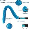 Microfiber Flexible Ceiling Fan Duster with Washable Chenille Dusting Cloth,
