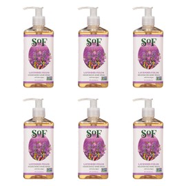 Lavendar Fields Liquid Hand Wash by SoF Body Care (Formerly South of France Body Care) | Moisturizing Liquid Hand Soap with Sea Algae | 8 oz Pump Bottle Each | 6 Bottles
