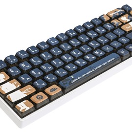 Ussixchare ASA Profile Pudding Keycaps 60% PBT Key Cap Set for Cherry Mx Gateron Kailh Switch for 60% 65% TKL Keyboards (Black Warrior-ASA)