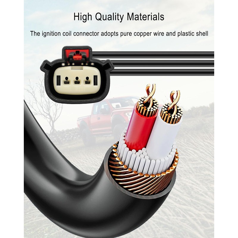Ignition Coil Connector Pigtail Harness Fit for Ford V6 V8