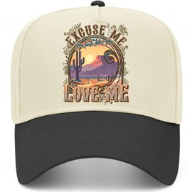 Excuse Me, You Look Like You Love Me Trucker Hat | Canyon | Premium Snapback Hat for Men & Women (US, Alpha, One Size, Black/Natural)