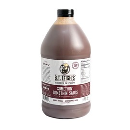 Somethin' Somethin' Sauce | Gourmet, Small Batch, Award-winning, Gluten-Free, Vegan-Friendly Barbecue & Grilling Sauce | 15oz Sweet & Tangy Kansas City Style BBQ Sauce