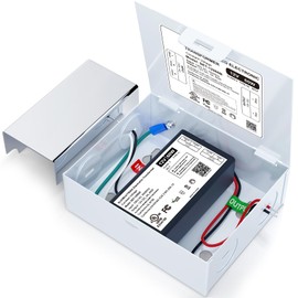 Dimmable LED Driver 60W 12V with Junction Box, Triac/ELV/MLV Transformer for LED and Halogen Lighting, Compatible with Lutron & Leviton Dimmers, Suitable for Indoor/Outdoor Applications