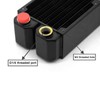Cooling Radiator Double Layers 8 Pipes G1/4 Thread Double Fans