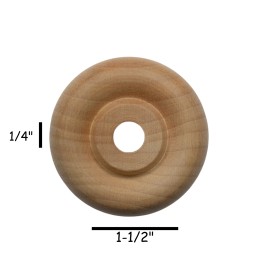 Early American Shop Qty 72 - 1.5" Classic Wooden Toy Faced Wheels for Toy Making 3/8" Hole A525