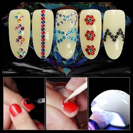 MAGICLULU Crafts Crystal 3mm Rhinestones DIY Gems Pink Wedding Decor Engagement Party