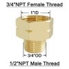 Joywayus 2PCS 3/4" NPT Thread Female × 1/2" NPT Thread