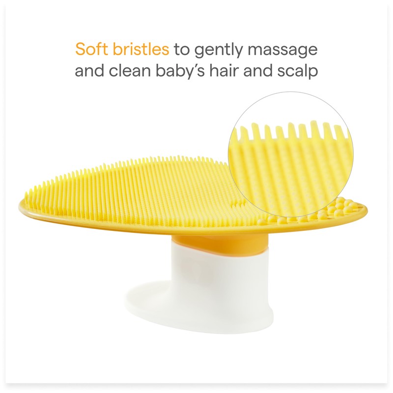 Munchkin Squeeze & Scrub Silicone Baby Bath Brush with Soap
