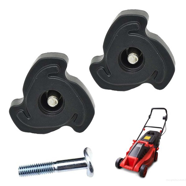 LONGHAO 2 x Lawnmower Handle Wing Nut Bolt, Lawnmower Handle