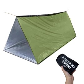 Emergency Tent - Life Tent - Olive Green Emergency Tube Tent – Portable Thermal Survival Shelter for Outdoor Camping, Hiking, and Emergency Preparedness