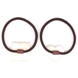 Aceti Hair Elastic Square, Heart (White)