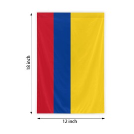 Colombia Garden Flag, 12x18 Inch Double-Sided, Vivid Color Colombian National Garden Flags, for Indoor Outdoor Party Home Lawn Decor