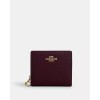 Coach NWT Coach Snap Wallet C2862 Merlot (Burgundy) Pebbled Leather
