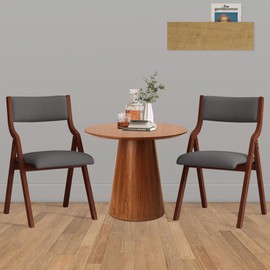 Ball & Cast Upholstered Folding Chairs Set of 2 with Ergonomically Designed Back and Solid Wood Frame,Portable Activity Meeting Chair, for Dining Room and Office,Outdoor Events,Dark Grey+Cherry