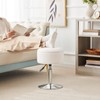 RUCUKEN Adjustable Ottoman Stool White Vanity Stool Vanity Chair for