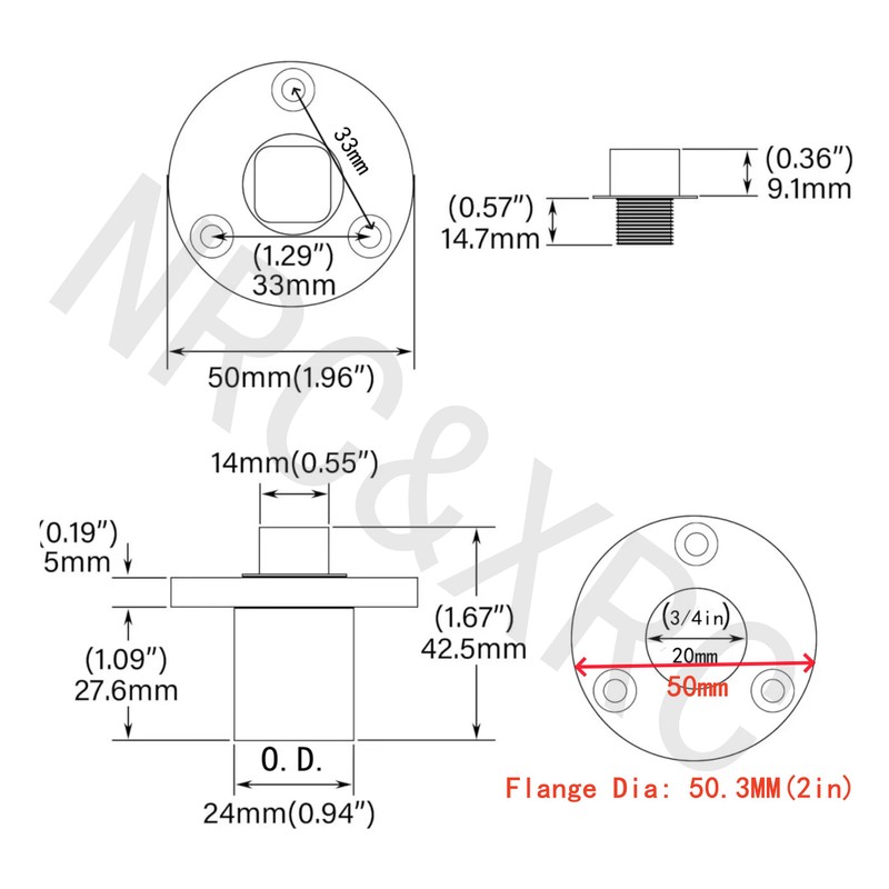 NRC&XRC Stainless Steel 316 Boat Garboard Drain Plug Marine Bilge