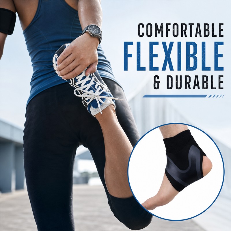 Adjustable Ankle Support Brace for Sports – Breathable Compression Wrap