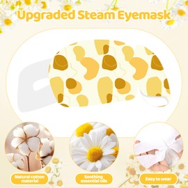 22 Packs Self Heated Eye Mask, Soothing Steam Eye Mask for Dry Eyes, Relaxing Spa Mask With Nature Essential Oil, Disposable Moist Hot Eye Patch SleepGift for Dark Circles & Puffy Eyes (Chamomile)