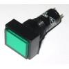Panel Mount Rectangular LED Indicator - Green - Plastic Case