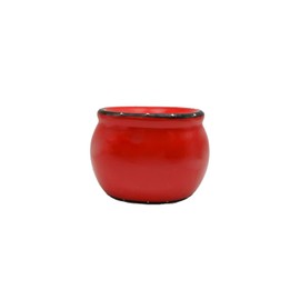 ACK Tuscany Red Ruffle Sponge/Soap Holder, Ceramic Hand Painted Scouring Pad for Kitchen Sink, Kitchen Décor