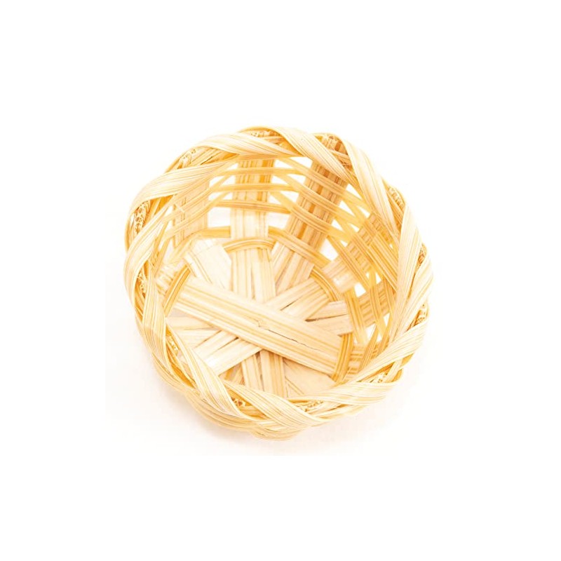 Dollhouse Miniature Short Small Round Basket