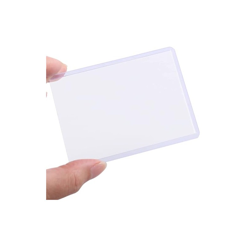 LUNA PARK 200 Clear Card Sleeves, 100 PVC Fundas Duro