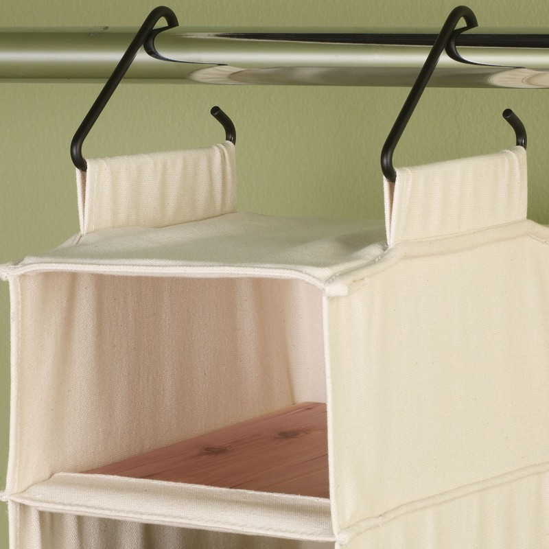 Household Essentials Hanging Shoe Organizer, 10 Wide Cubbies with Cedarline