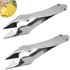 Strawberry Huller Stem Remover, 2 Pcs Strawberry Stem Remover, Core Remover Kitchen Gadgets, Pineapple Sheller De-Stemmer for Fruit And Vegetable Strawberry Cherry Tomato Potato Pineapple