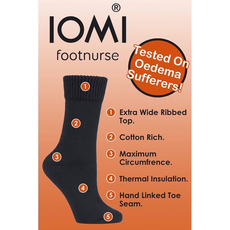 IOMI - Mens & Ladies Thick Extra Wide Thermal Oedema