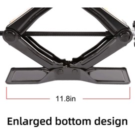 LEADBRAND Steel Scissor Jack for Car 1.8 Ton- Oversized Base | Portable, Ideal for SUV and Auto - Tire Changing Kit, Ratchet Handle Saving Strength Design,inches Ideal for Auto/Pickup/Truck/SUV/MPV…