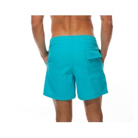 YSENTO Swimwear, Men's Surf Pants, Plain, Amphibious, Ocean Pants, Half Pants, Elastic Waist, Breathable, Quick Drying, Board Shorts, Beach Shorts, light blue,