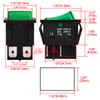 Heschen High Current Rocker Switch, 30A 250VAC, ON-OFF 2 Position,