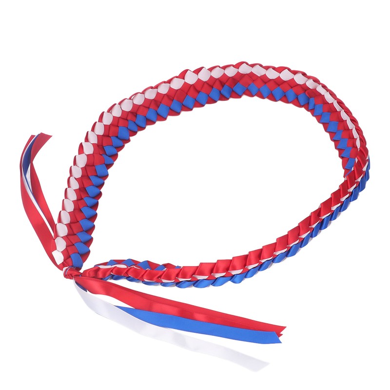 120CM Graduation Ribbon Lei Adjustable Handmade 4 Strands Braided Necklace