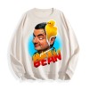 Mr. Bean Graffiti Rubber Duck Graphic Crewneck Sweatshirt, US Warehouse,