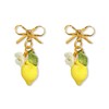 Lemon Water Diamond Earrings Cubic Zirconia Lemon Stud Earrings Exquisite