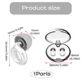 Ear Plugs for Sleep 1 Pair Ear Plugs for Concerts Concert Ear Plugs Earplugs for Concerts Earplugs Sleep Sleep Earplugs for Sleeping Noise Sensitivity and Flying (with 2 Pairs Ear Tips)