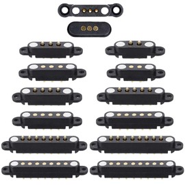 2 Pair Magnetic Pogo Pin Connectors, 2/3/4/5P 2A Pogopin Magnetic Male/Female 2.54 MM Through Hole Spring Loaded DC Power Socket/Charge Probe Connectors (8Pin)