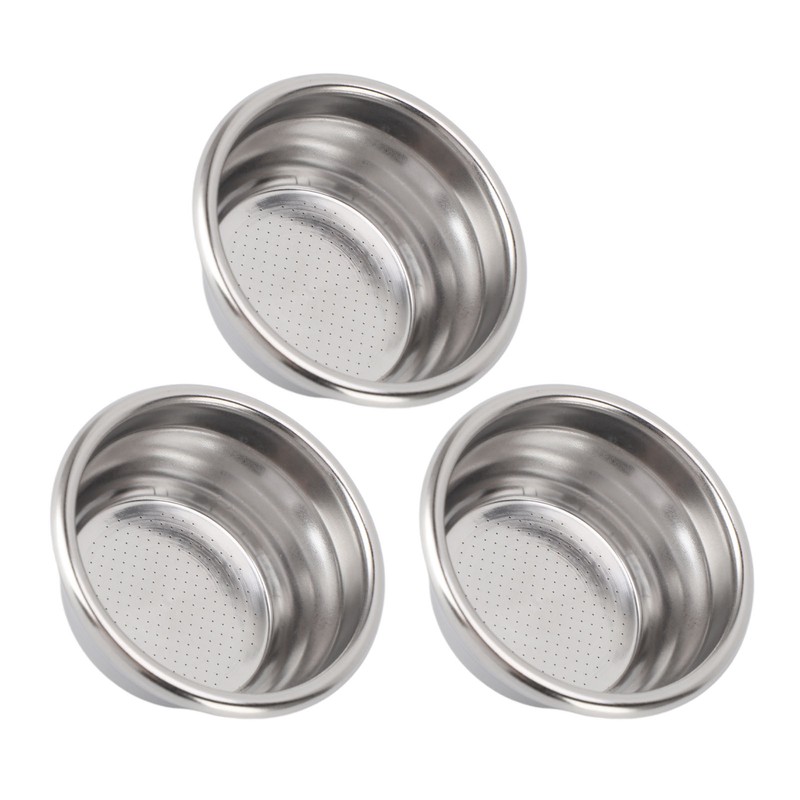 3pcs 54mm Coffee Filter Basket Stainless Steel Portafilter Basket Cup