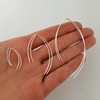 2 Inch Thin Sterling Silver Threader Earrings Open Hoop 20