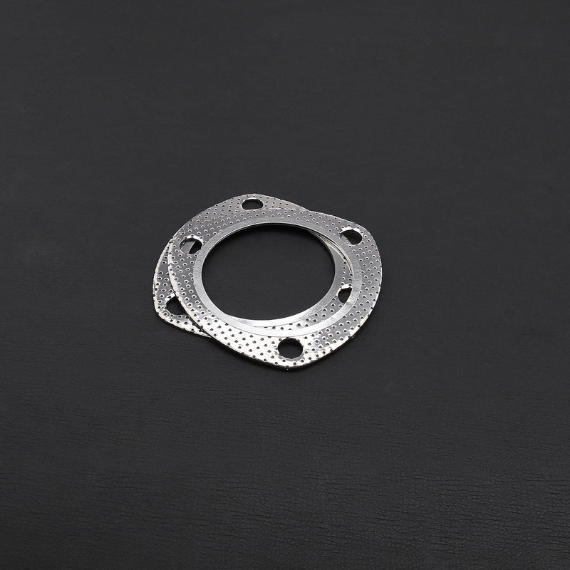 2 x 2.5 inch round 3-hole exhaust muffler flange gasket