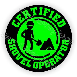 Unbranded/Generic 3pcs Funny Shovel Operator Hard Hat Stickers Safety Helmet Decals Laborer Badge